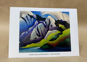 Kluane Lake and Mountains Art Card